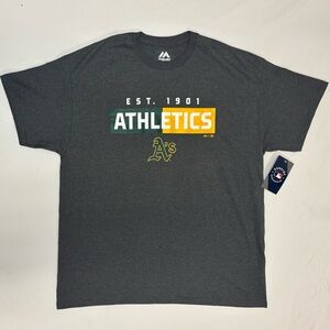Oakland Athletics A’s Men’s XL Gray T Shirt Majestic New With Tags